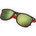 Sonnenbrille aus Kunststoff mit verspiegelten Gläsern, UV 400 Schutz, rot