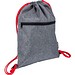 Sportbeutel PREMIUM, grau/rot