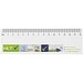 Sticky-Mate® Haftnotizen mit gedrucktem 15 cm Lineal aus recyceltem Material, weiss, 50 pages