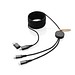 Terra 3 Meter 4-in-1-Kabel aus RCS recyceltem PET, grau