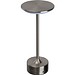 Tischlampe aus Edelstahl, silbergrau