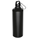 Aluminium-Trinkflasche mit Karabinerhaken, 800 ml, schwarz-matt