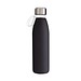 Trinkflasche RETUMBLER-myTOULON GLASS, schwarz, Ring weiß
