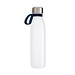Trinkflasche RETUMBLER-TOULON GLASS, weiß, Ring dunkelblau