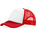 Trucker Kappe mit 5 Segmenten, rot,weiss