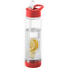 Tutti frutti Tritan Trinkflasche mit Fruchtsieb, 740 ml, transparent,rot