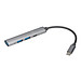 USB Hub aus recyceltem Aluminium, grau