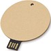 USB-Stick 2.0 rund aus recyceltem Papier, Kraftpapier, 32GB