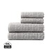 VINGA Verso Handtuch aus OCS Bio-Baumwolle, 4er-Set, grau