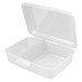 Vorratsdose School-Box mit Trennwand, 16 x 11,6 cm, mittel, transparent-milchig