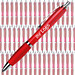 Werbe-Set: 400 Kugelschreiber Rio, inkl. Druck, blaue Mine, rot/transparent Werbe-Set: 400 Kugelschreiber Rio, inkl. Druck, blaue Mine, rot/transparent
