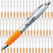 Werbe-Set: 400 Kugelschreiber Rio Satin, inkl. Druck, blaue Mine, silber/orange Werbe-Set: 400 Kugelschreiber Rio Satin, inkl. Druck, blaue Mine, silber/orange