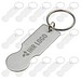 Werbe-Sparset Schlüsselanhänger mit Einkaufswagenlöser Open IT, 100-tlg., inkl. Gravur, silber