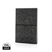 XD COLLECTION A5-Softcover-Notizbuch aus GRS zertifiert recyceltem Filz, schwarz