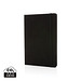 XD COLLECTION GRS-zertifiziertes rPET-A5-Notizbuch, schwarz, schwarz