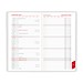 Taschenkalender Pocketdata RedLine mit geheftetem Kalendarium 2026, weiß