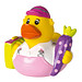 Schnabels® Bade-Ente Schulanfängerin Mädchen, gelb/pink