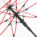 FARE® Automatik-Stockschirm Pure, transparent/rot