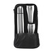 Thermo-Geschenkset in Tasche, Flasche 500 ml, Becher  2x 175 ml, silber