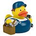 Schnabels® Bade-Ente Monteur, gelb/blau