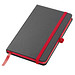 Notizbuch BlackLine, DIN A6, liniert, schwarz/rot