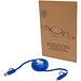 Alasia 100 cm 5-in-1 Kabel aus recyceltem Kunststoff und Aluminium, einziehbar, für Datenübertragung und mit 45W Schnellladung, royalblau