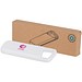 Alkes 12 W 5.000 mAh wasserfeste Powerbank aus recyceltem Kunststoff mit Karabinerhaken, weiss