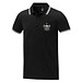 Amarago Polo mit abgesetztem Rand für Herren, schwarz, L