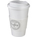 Americano® 350 ml Isolierbecher mit Schutzring & auslaufsicherem Schraubverschluss, weiß/weiß