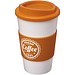 Americano® 350 ml Isolierbecher mit Schutzring, orange/weiß