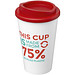 Americano® Eco 350 ml recycelter Becher, weiß/rot