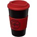 Americano Isolierbecher mit Schutzring, 350 ml, schwarz,rot