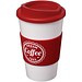 Americano Isolierbecher mit Schutzring, 350 ml, weiss,rot