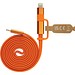 Arc ultradünnes 60W 2-in-1 Magnetkabel, orange
