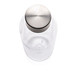Auslaufsichere Trinkflasche mit Metalldeckel, transparent