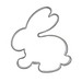 Backförmchen Single-Pack, Ostern, Hase 2, 2-seit. Druck