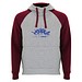 Badet zweifarbiger Kapuzenpullover für Kinder, heather grau / Garnet, 7/8