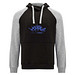 Badet zweifarbiger Kapuzenpullover für Kinder, schwarz / heather grau, 3/4