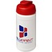 Baseline® Plus 500 ml Sportflasche mit Klappdeckel, weiß/rot
