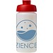 Baseline® Plus grip 500 ml Sportflasche mit Klappdeckel, transparent/rot