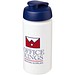 Baseline® Plus grip 500 ml Sportflasche mit Klappdeckel, weiß/blau