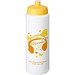 Baseline® Plus grip 750 ml Sportflasche mit Sportdeckel, weiß/gelb