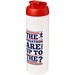 Baseline Plus grip Sportflasche mit Klappdeckel, 750 ml, transparent/rot