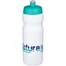 Baseline Plus Sportflasche, 650 ml, weiss,aquablau
