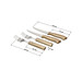 Besteckset Casano, silber/natur