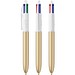 BIC® 4 Colours® Glacé Goldglace / Weiß