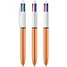BIC® 4 Colours® Shine Kugelschreiber Weiß/Roségold