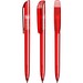 BIC® Super Clip ballpen Transparentes Rot Blaue Tinte