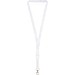 Bucks Sublimation Lanyard mit Schnappverschluss, weiss, 20mm