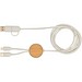 Chechia 150 cm 5-in-1 Kabel aus recyceltem Kunststoff für Datenübertragung und 27W Schnellladung mit Bambusdetails, weiss
